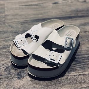 Topshop White Leather Sandals